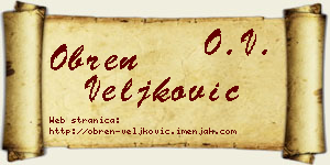 Obren Veljković vizit kartica